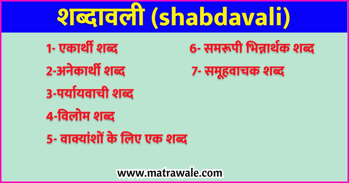 Vocabulary Shabdavali