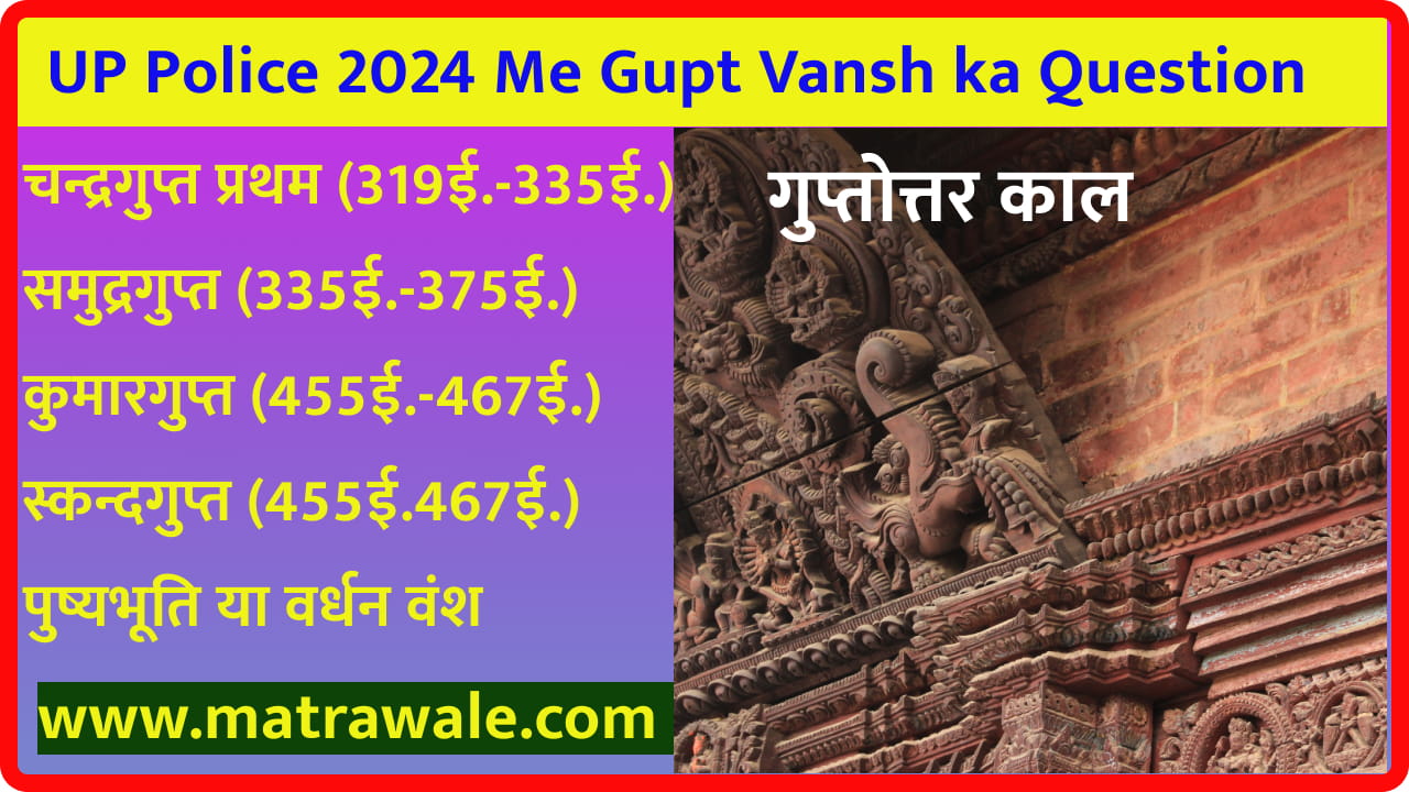 2024 Me UP Police Me Puchhane Wale GK Question Answer